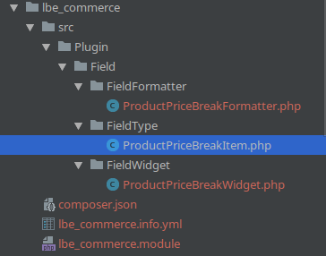 New module directory structure, with field plugin skeleton