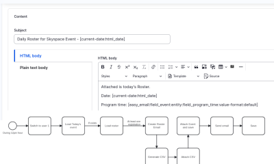 Easy Email template and model to generate and send a CSV roster for an event