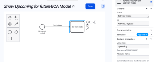 ECA model that changes the view mode of an item after a date value goes into the past