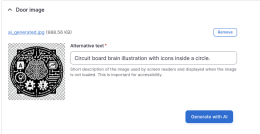 Circuit board brain illustration with icons inside a circle.